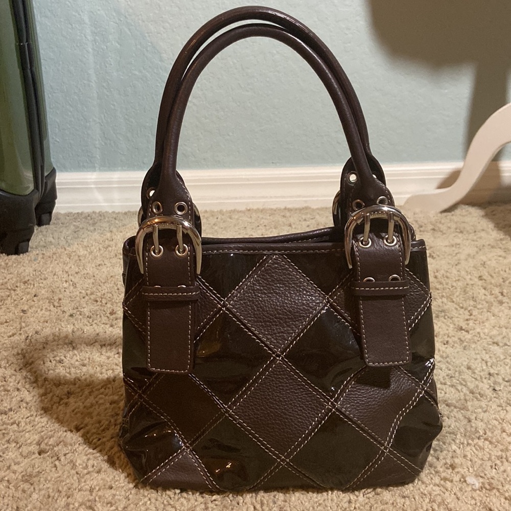 Tignanello Patch Pattern Handbag-Tote - image 2